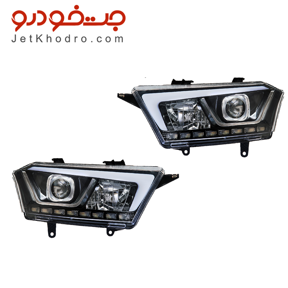 چراغ جلو دنا پلاس کامل با لامپ و LED مدرن