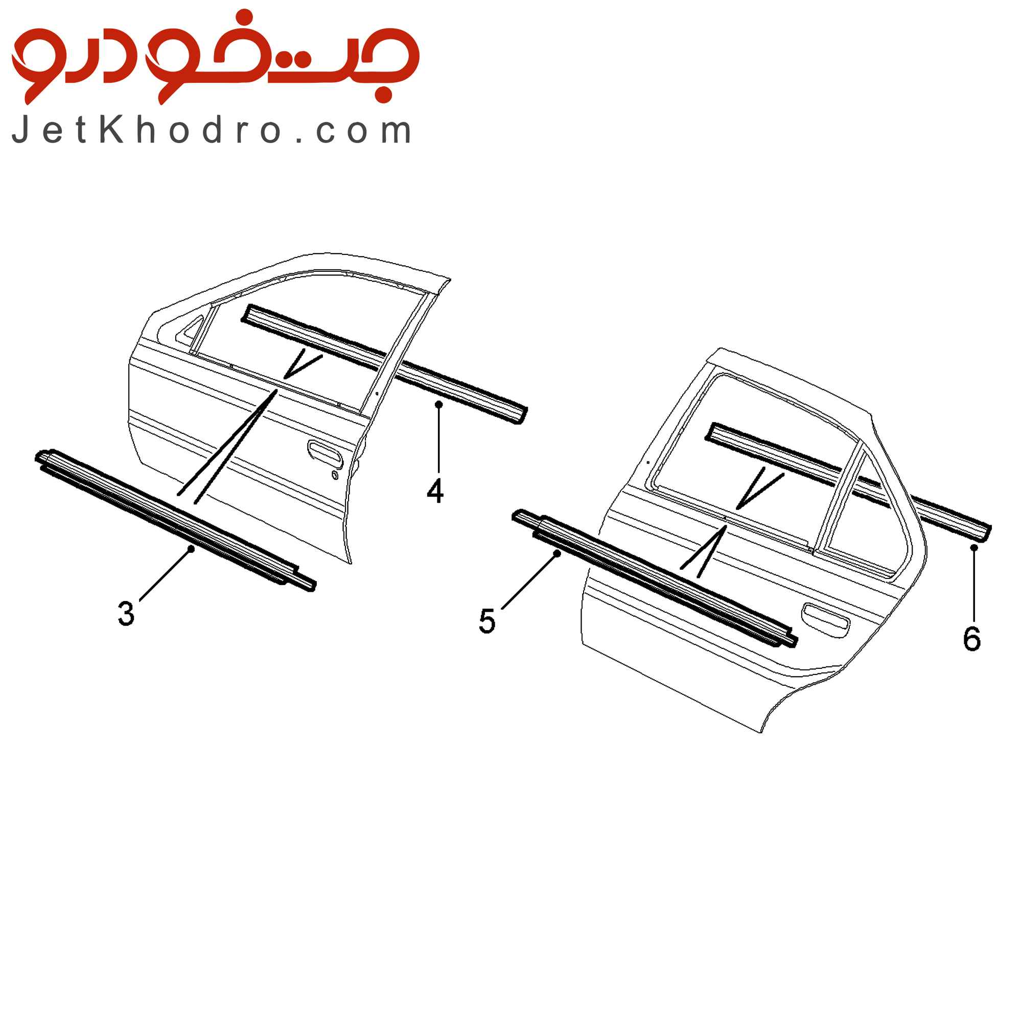 نوار آبگیر بیرونی دنا _ زه لبه درب دنا _ زه کرومی درب دنا _ زه پایین شیشه دنا _ نوار آبگیر سمند _ زه نقره ای شیشه دنا_ قیمت نوار آبگیر دنا